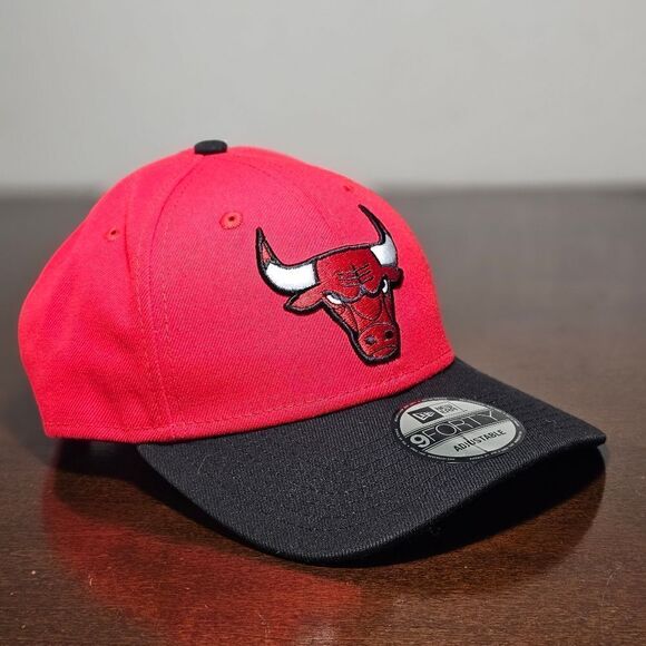Chicago Bulls New Era Dad Hat Cap Red Black 9Forty NBA Jordan Pippen Rodman New - Picture 3 of 12